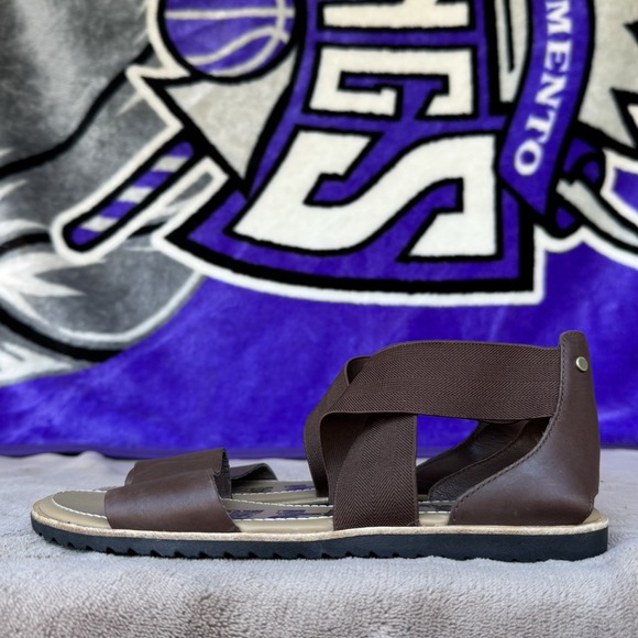 Size 8.5 - Sorel Women's Ella Brown Leather Gladiator Sandals NL2893-010 - Picture 1 of 7